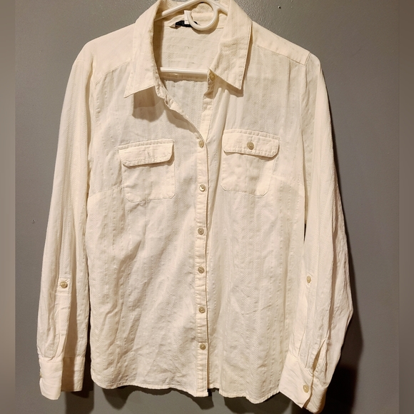 croft & barrow Tops - Vintage White Blouse Croft & Barrow L